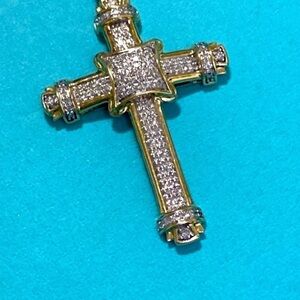Diamond Cross Unisex on 10k Solid gold
